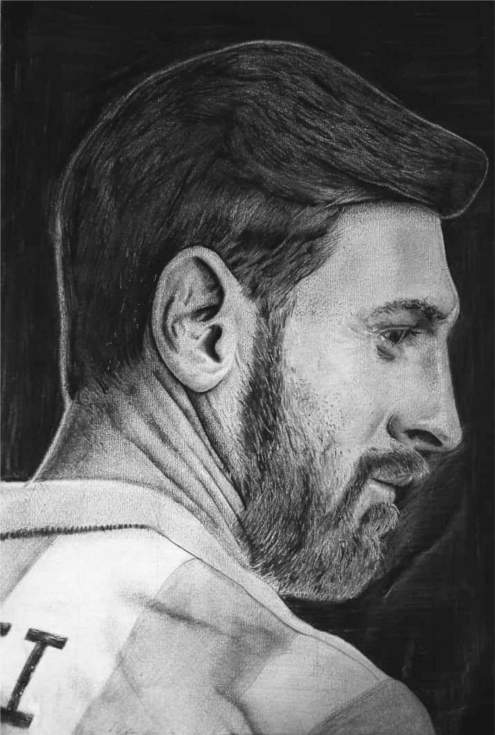 Lionel Messi Pencil Portrait