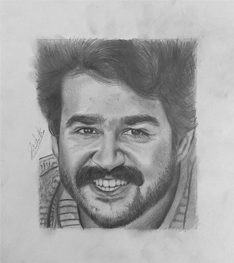 Mohanlal Pencil Portrait